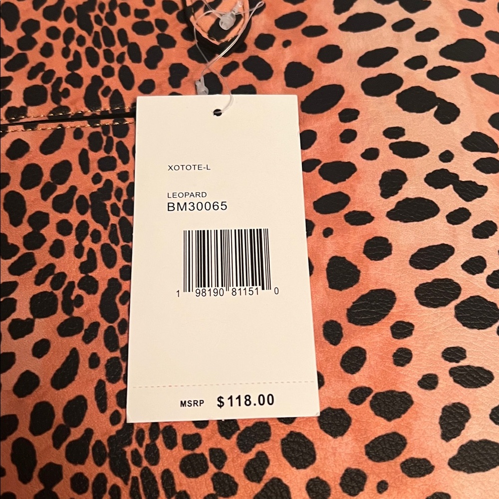 Betsy Johnson In the Prowl Leopard Print Tote Bag - Picture 5 of 9